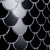 Brasseur I Charcoal Black Metal Fish Scale Three Bulb Chandelier by Mercana at Eve Furniture