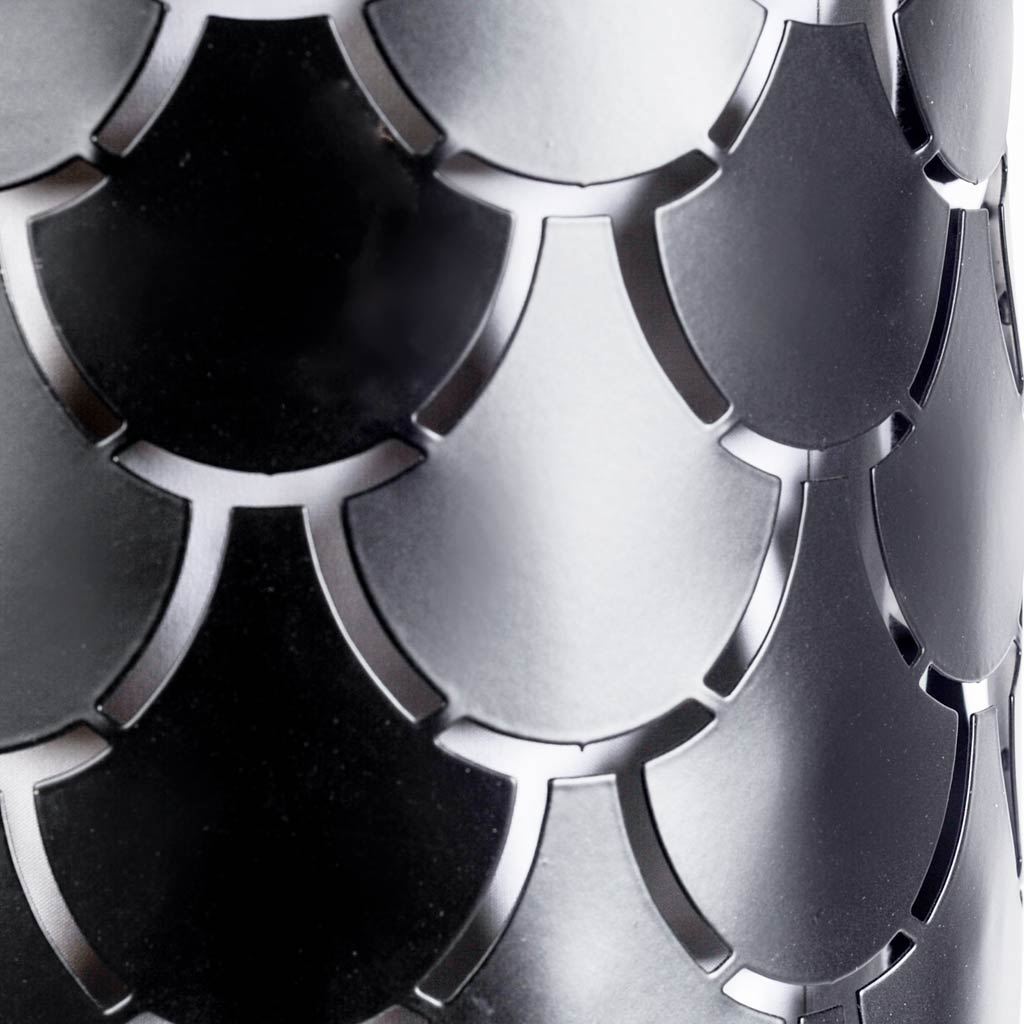 Brasseur III Black Toned Metal Fish Scale Wall Sconce by Mercana at Eve Furniture