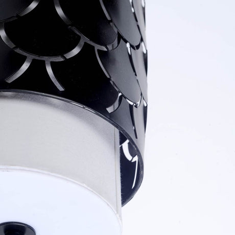Brasseur III Black Toned Metal Fish Scale Wall Sconce by Mercana at Eve Furniture