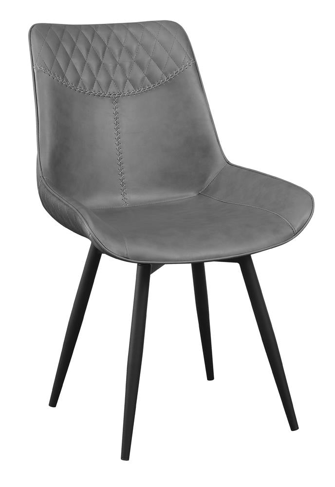 Brassie Gray Upholstered Side Chairs, Set of 2