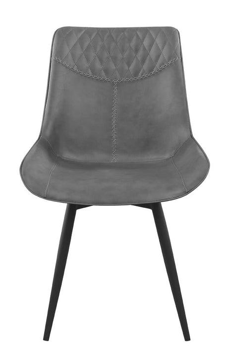 Brassie Gray Upholstered Side Chairs, Set of 2