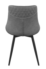 Brassie Gray Upholstered Side Chairs, Set of 2