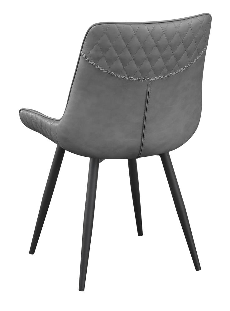 Brassie Gray Upholstered Side Chairs, Set of 2