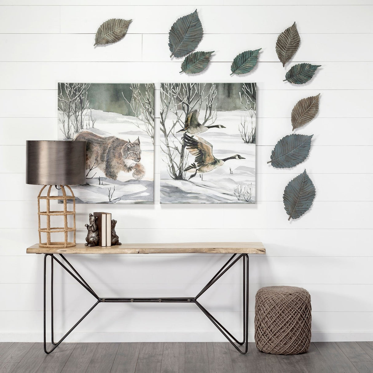 Brattea Large Metal Leaf Wall Art by Mercana at Eve Furniture