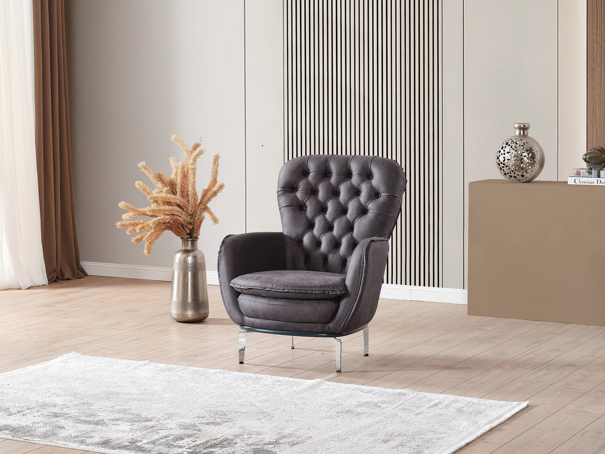 Bravo 3-pieces (Sofa & Loveseat & Chair) Livingroom Set in Black by Furnia at Eve Furniture
