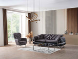 Bravo 3-pieces (Sofa & Loveseat & Chair) Livingroom Set in Black