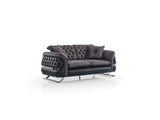 Bravo 3-pieces (Sofa & Loveseat & Chair) Livingroom Set in Black by Furnia at Eve Furniture