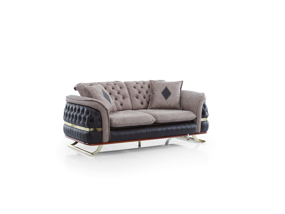Bravo 3-pieces (Sofa & Loveseat & Chair) Livingroom Set in Brown by Furnia at Eve Furniture