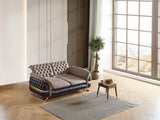 Bravo 3-pieces (Sofa & Loveseat & Chair) Livingroom Set in Brown by Furnia at Eve Furniture