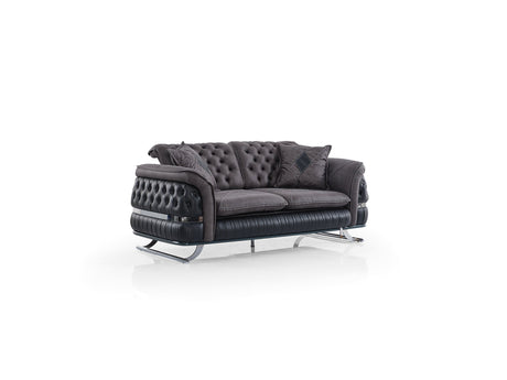 Bravo Black 3-pieces (Sofa & Loveseat & Chair) Living Room Set by Furnia at Eve Furniture