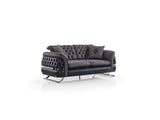 Bravo Black Convertible Loveseat by Furnia at Eve Furniture