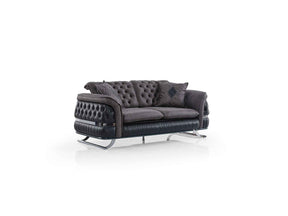 Bravo Black Convertible Loveseat by Furnia at Eve Furniture
