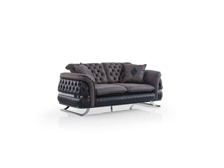 Bravo Black Convertible Loveseat by Furnia at Eve Furniture