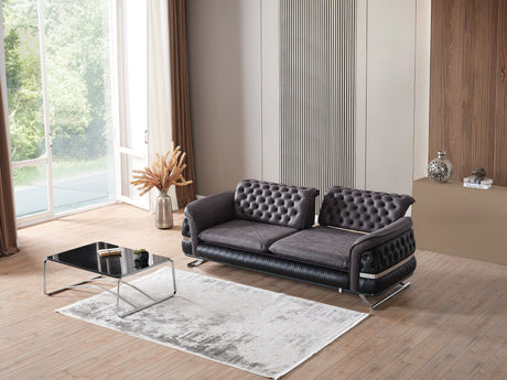 Bravo Black Convertible Sofa by Furnia at Eve Furniture