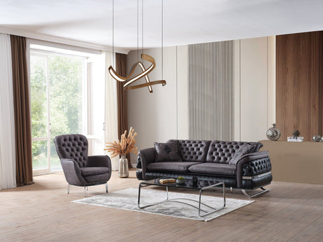 Bravo Black Convertible Sofa by Furnia at Eve Furniture