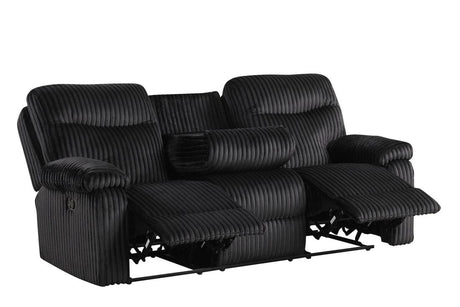 Bravo Black Fabric 3-Piece Reclining Living Room Set by Happy Homes at Eve Furniture