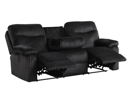 Bravo Black Fabric 3-Piece Reclining Living Room Set by Happy Homes at Eve Furniture