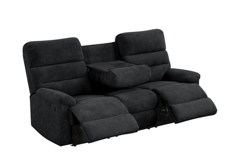 Bravo Black Fabric Reclining Living Room Set by Happy Homes at Eve Furniture