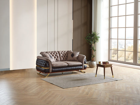 Bravo Brown 3-pieces (Sofa & Loveseat & Chair) Living Room Set by Furnia at Eve Furniture