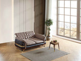 Bravo Convertible Loveseat Brown by Furnia at Eve Furniture