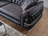 Bravo Convertible Sofa in Black by Furnia at Eve Furniture