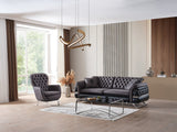 Bravo Convertible Sofa in Black by Furnia at Eve Furniture