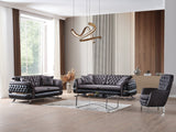 Bravo Convertible Sofa in Black by Furnia at Eve Furniture