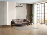 Bravo Convertible Sofa in Brown by Furnia at Eve Furniture