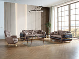 Bravo Convertible Sofa in Brown by Furnia at Eve Furniture