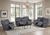 Bravo Gray Fabric Reclining Living Room Set by Happy Homes at Eve Furniture