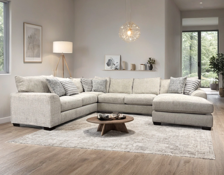 Brawnly Cream Oversized RAF Sectional by Happy Homes at Eve Furniture
