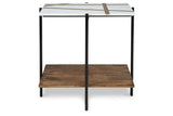 Braxmore White/Light Brown Accent Table by Ashley at Eve Furniture