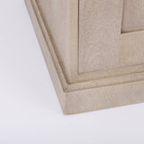 Braxton 33.5L x 18.5W x 31.5H Beige Wood W/Black Accents 2 Door Accent Cabinet by Mercana at Eve Furniture