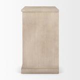 Braxton 33.5L x 18.5W x 31.5H Beige Wood W/Black Accents 2 Door Accent Cabinet by Mercana at Eve Furniture