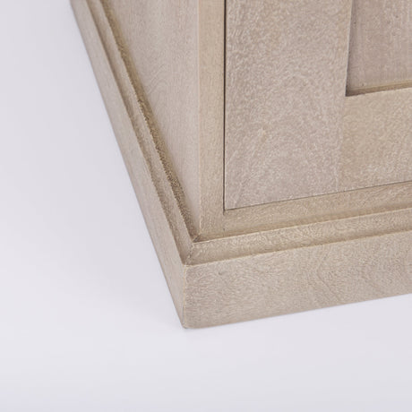 Braxton Beige Wood W/Black Accents 2 Door Accent Cabinet by Mercana at Eve Furniture