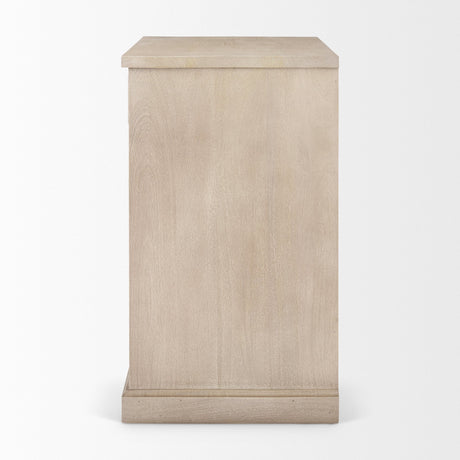 Braxton Beige Wood W/Black Accents 2 Door Accent Cabinet by Mercana at Eve Furniture