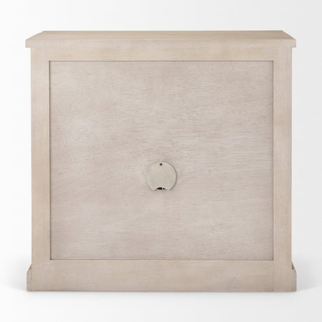Braxton Beige Wood W/Black Accents 2 Door Accent Cabinet by Mercana at Eve Furniture