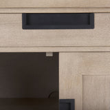 Braxton Beige Wood W/Black Accents 2 Door Accent Cabinet by Mercana at Eve Furniture