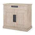 Braxton Beige Wood W/Black Accents 2 Door Accent Cabinet by Mercana at Eve Furniture