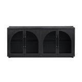 Braxton Black Four-Door Sideboard by Crestview at Eve Furniture