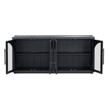 Braxton Black Four-Door Sideboard by Crestview at Eve Furniture