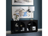 Braxton Black Four-Door Sideboard by Crestview at Eve Furniture