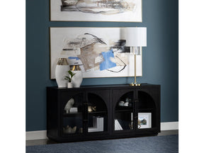 Braxton Black Four-Door Sideboard by Crestview at Eve Furniture