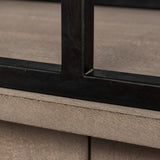Braxton I Light Brown Wood and Iron Three Shelf Shelving Unit by Mercana at Eve Furniture