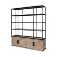 Braxton I Light Brown Wood and Iron Three Shelf Shelving Unit by Mercana at Eve Furniture