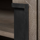 Braxton II Light Brown Wood and Iron Three Shelf Shelving Unit by Mercana at Eve Furniture