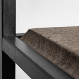 Braxton II Light Brown Wood and Iron Three Shelf Shelving Unit by Mercana at Eve Furniture