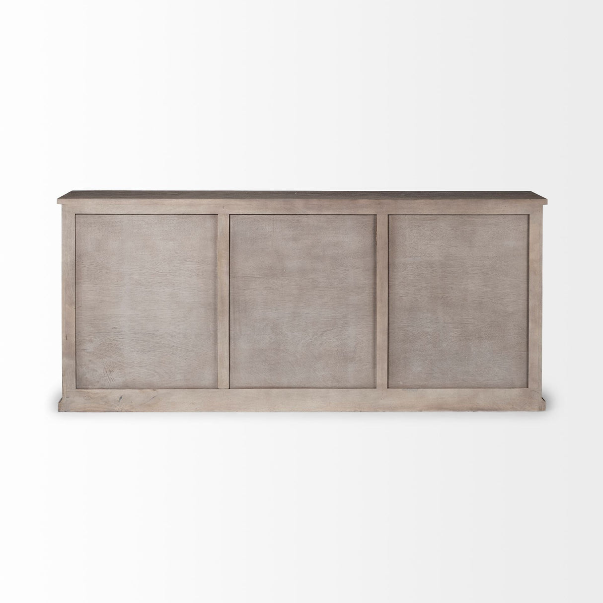 Braxton III Natural Brown Solid Wood 3 Drawer 6 Door Sideboard by Mercana at Eve Furniture