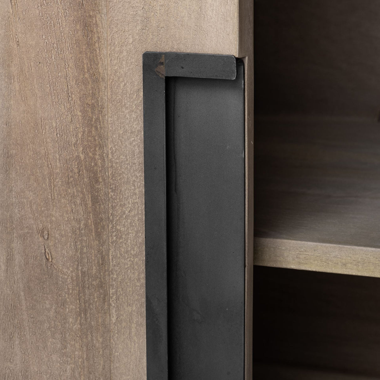 Braxton III Natural Brown Solid Wood 3 Drawer 6 Door Sideboard by Mercana at Eve Furniture