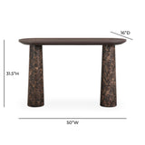 Braya 50" Faux Emperador Marble Console Table by TOV Furniture at Eve Furniture